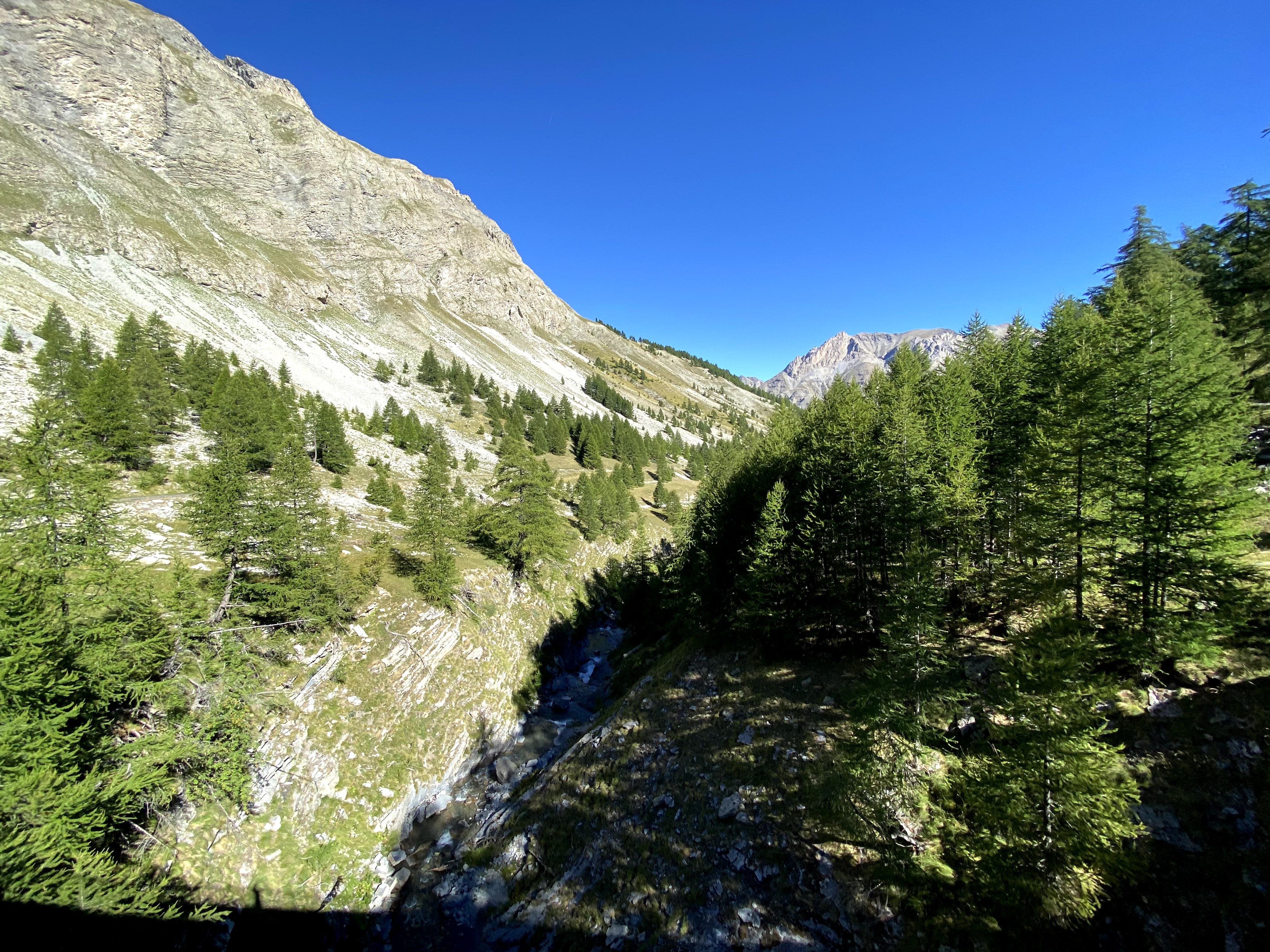 Col de la Cayolle road through the Mercantour mountains